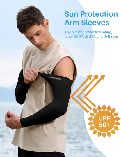 KMMIN Arm Sleeves UV Protection for Driving Cycling Golf Basketball